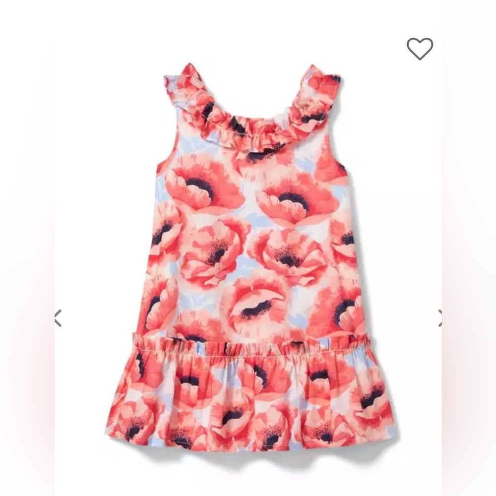 Janie and Jack Poppy Print Ruffle Dress floral size 4
